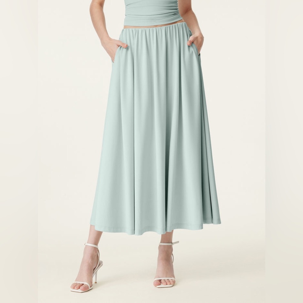 XS OGL light blue maxi skirt with pockets NWT - Picture 7 of 11